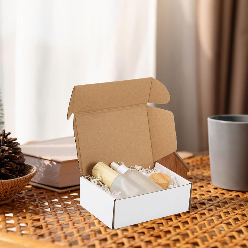 PHAREGE 6x4x2 Inch Shipping Boxes 50 Pack White, Tab Lock Tuck Top Mailer Boxes for Packaging Small Business, Cardboard Gift Boxes for Wrapping Mailing Present - Image 3